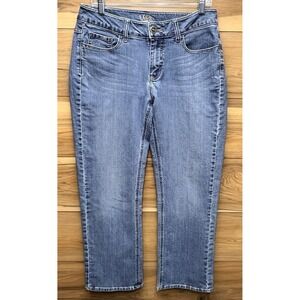 Riders By Lee Jeans Women's 10P Blue Denim Cotton Stretch Mid-Rise Tapered‎ Leg